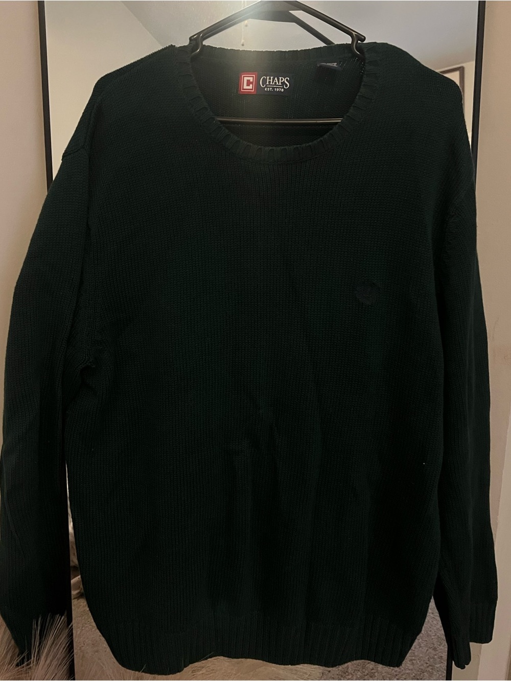 Chaps Men's Crewneck Sweater - Black